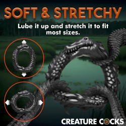 Creature Cocks Cockring Black Caiman Noir